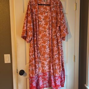 Jessica Simpson Pink and Orange Kimono
